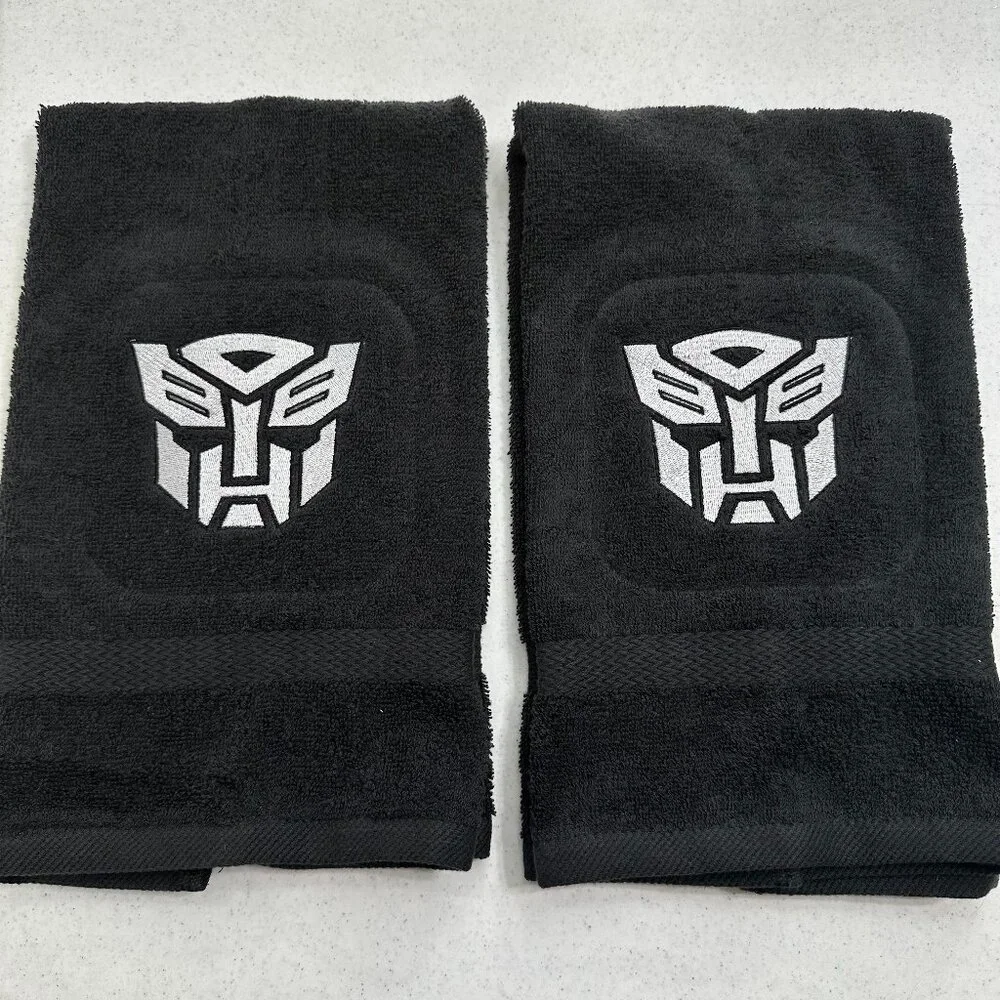 Transformers Towels Embroidered Autobots Hand Towel Set Bathroom Decor Robots